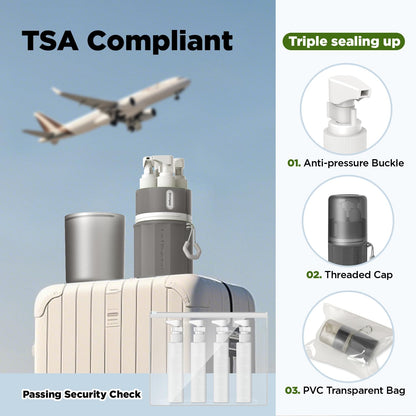 YOTIME 4in1 Travel Dispenser Bottle, TSA Approved Travel Size Containers