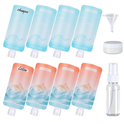 PACKISM 12 Pack Travel Pouches for Toiletries - 90ml 3 oz Liquid Containers