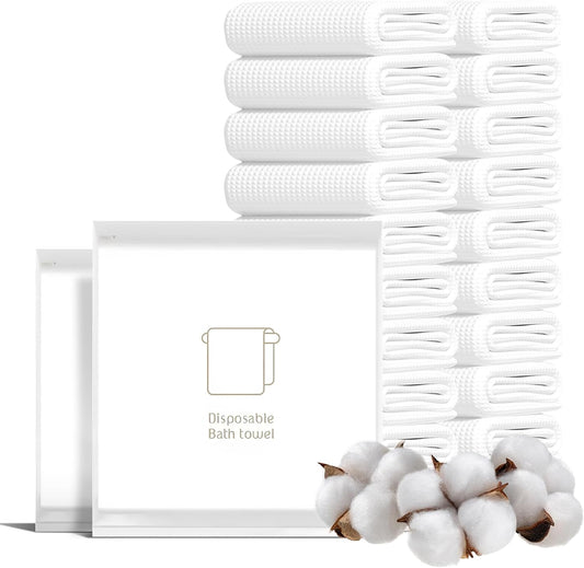 THMINS 20 Pack Disposable Bath Towels Extra Large, 27.5"x55" Shower Towels