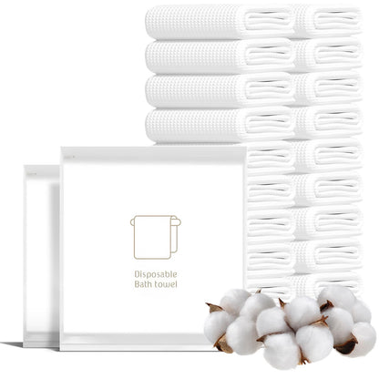 THMINS 20 Pack Disposable Bath Towels Extra Large, 27.5"x55" Shower Towels