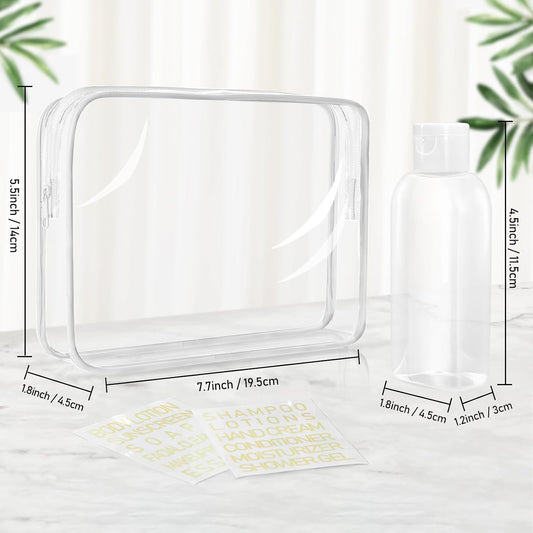 5 Pack Travel Bottles for Toiletries, 3.4oz TSA Approved Travel Containers