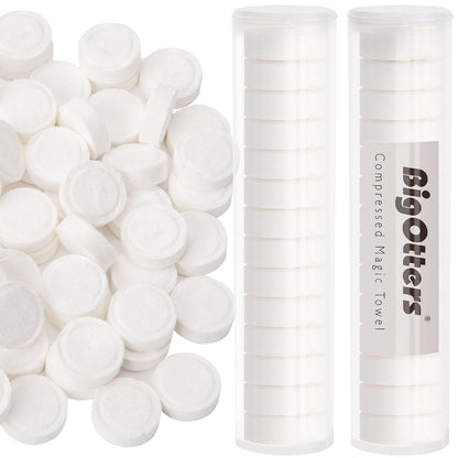 BIGOTTERS 500 PCS Compressed Towels, Bulk Disposable Towels for Face