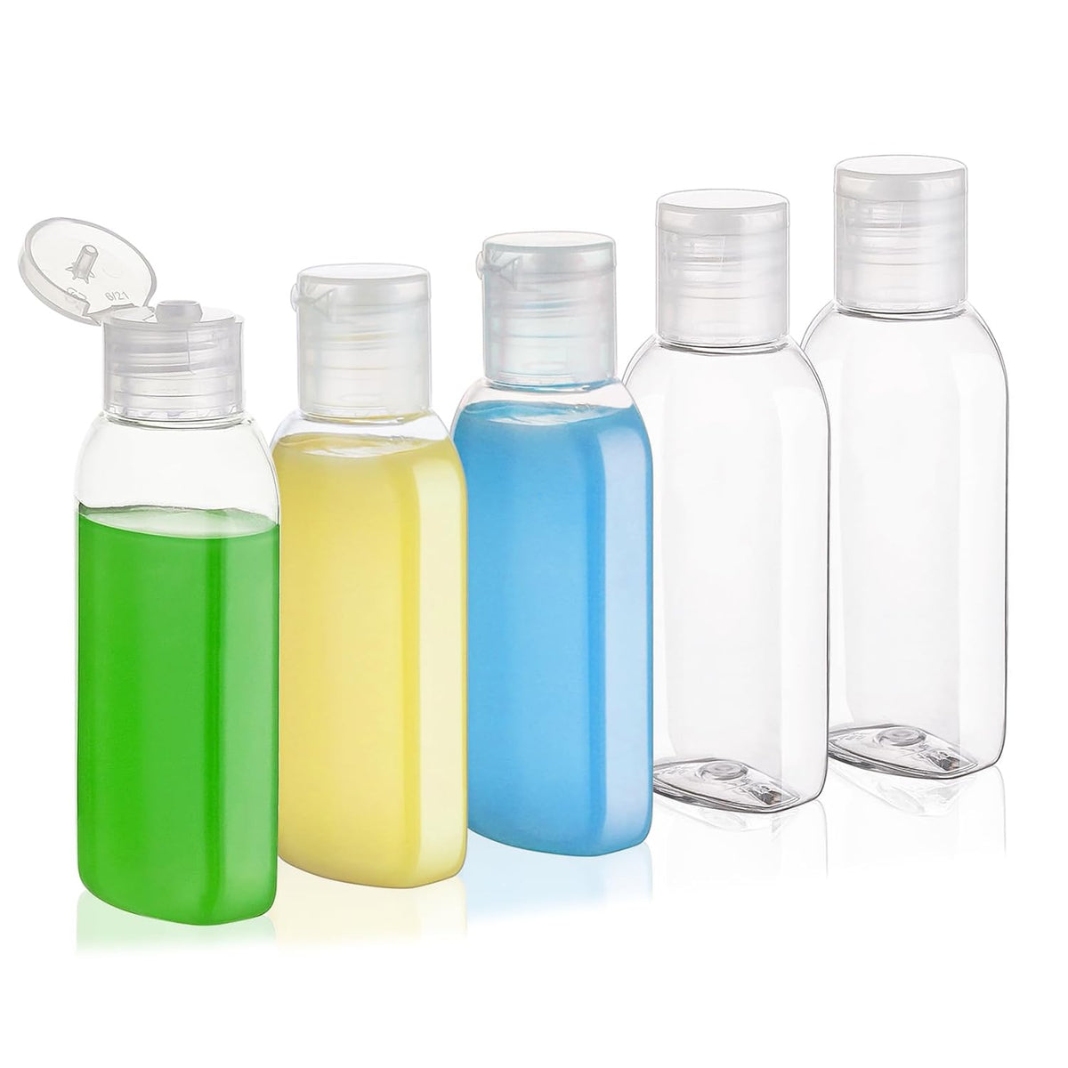 Travel Bottles for Toiletries 5 Pack 2oz TSA Approved Squeeze Bottle