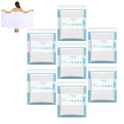 Large Compressed Bath Towels for Travel, Individually Wrapped Disposable Body Towels, Extra Thick Cotton Blend Portable Towel Tablets for Hotel, Camping, Gym, Sauna, Hiking– Reusable,No Lint