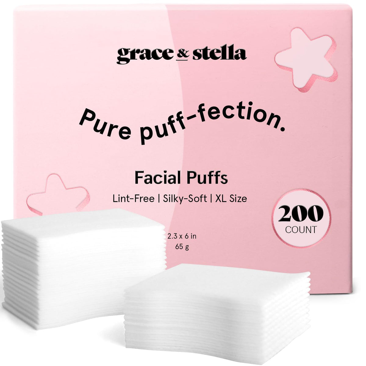 grace & stella Face Towels Disposable XL- Travel Essentials (60 Count)
