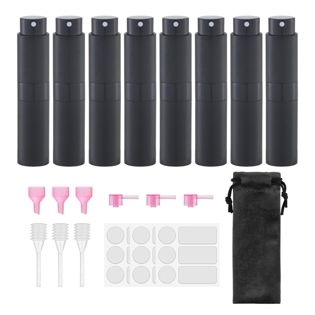 8ml Travel Perfume Bottle Refillable, Atomizer Sprayer for Cologne 3PCS