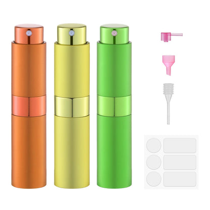 8ml Travel Perfume Bottle Refillable, Atomizer Sprayer for Cologne 3PCS
