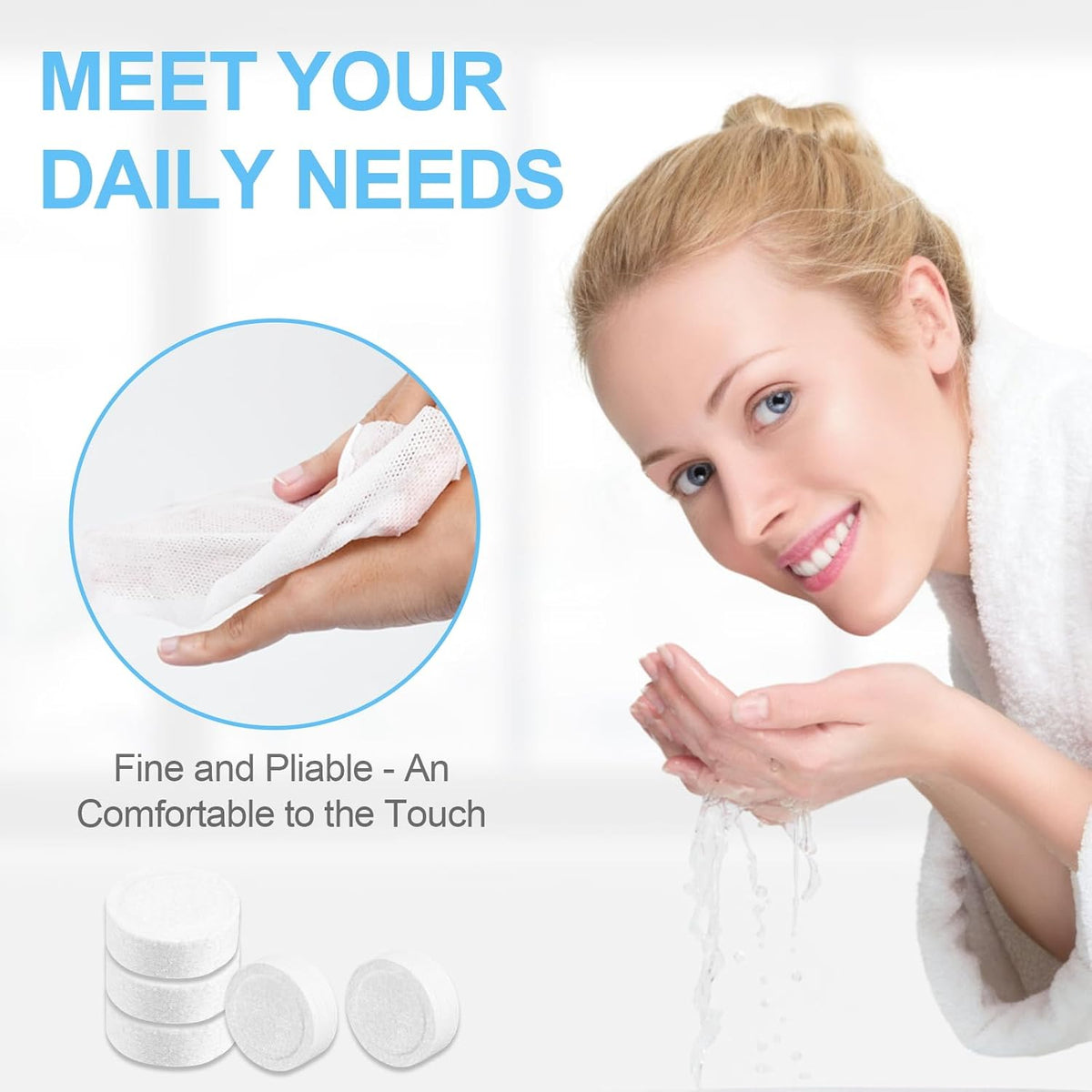 200 PCS Compressed Towel, Disposable Thicker Portable Towels, Camping Wet Compressed Hand Towel for Travel Camping Home Grooming