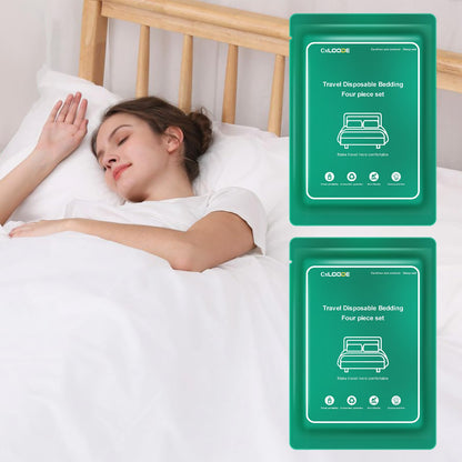2 Pack Disposable Bed Sheet King Size for Travel Disposable Sheet for Hotel