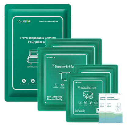 Travel Essentials Disposable Bed Sheets Set for Hotel