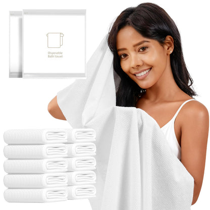 THMINS 20 Pack Disposable Bath Towels Extra Large, 27.5"x55" Shower Towels