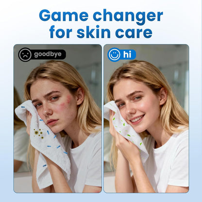 Borje Face Towels XXL, Disposable Face Towel 10" x 12", 100 Count (2 Packs of 50), 100% USDA Biobased Facial Towelettes, Ultra Soft & Hygienic Makeup Remover Dry Wipes for Women Cleansing
