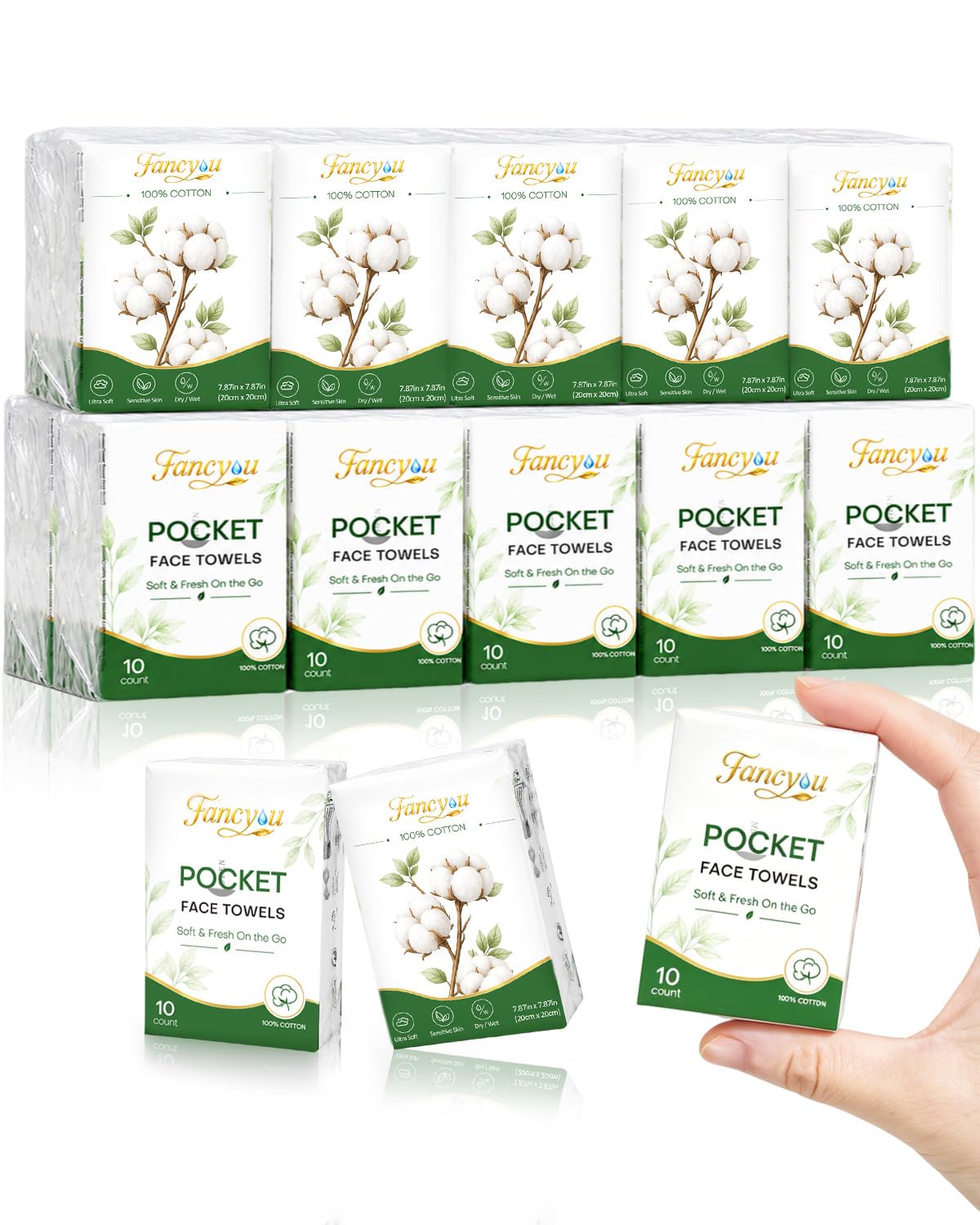 100 Count Disposable Face Towel Travel Pack Disposable Washcloths