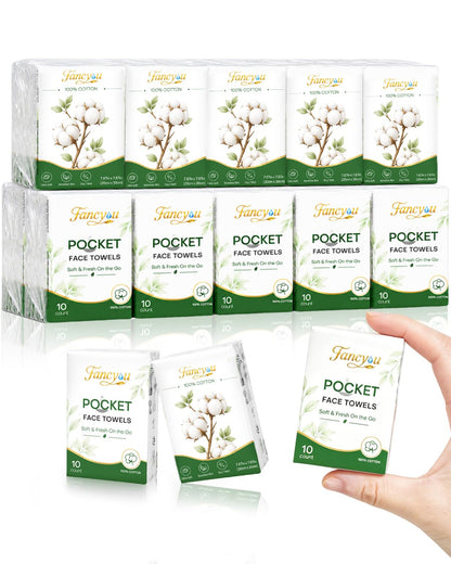 100 Count Disposable Face Towel Travel Pack Disposable Washcloths
