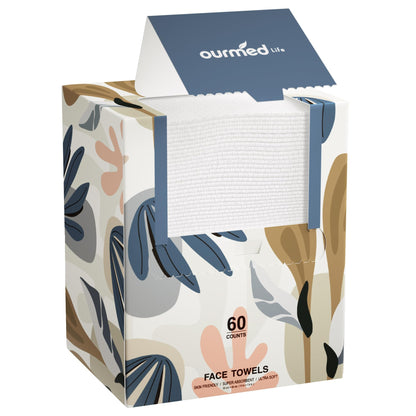 Ourmed Life Disposable Face Towels XL, Ultra Soft & Absorbent, 50 Count