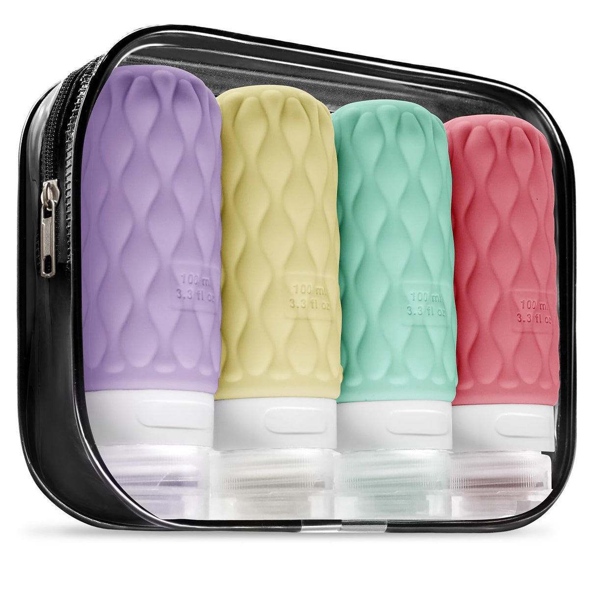 Travel Bottles for Toiletries Silicone Travel Size Containers 3.4oz 1.7oz