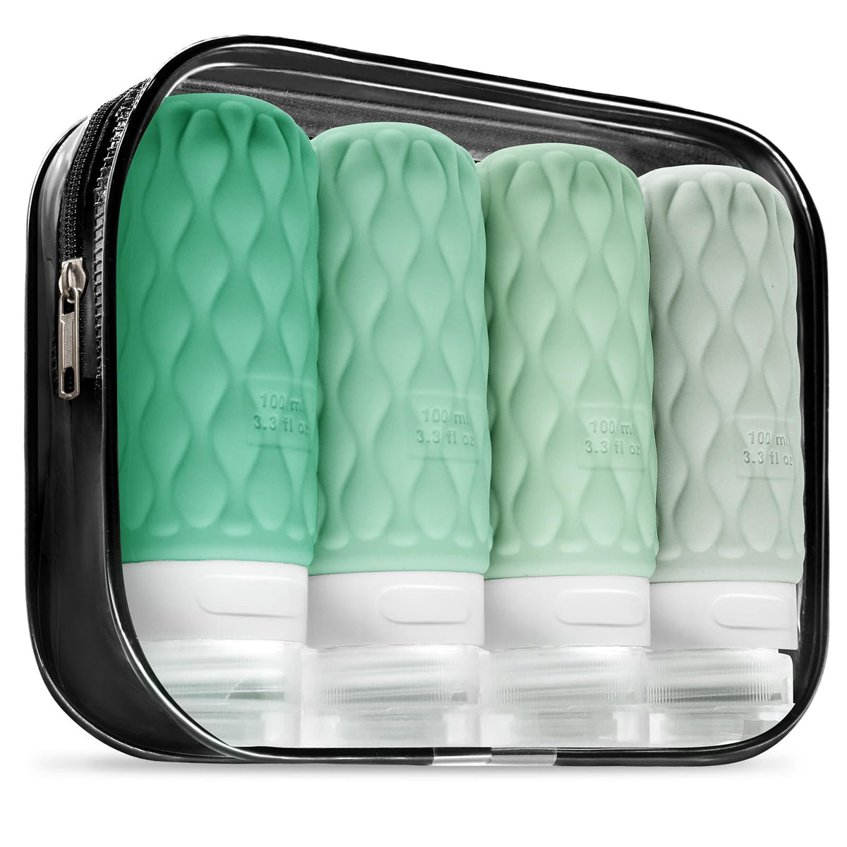 Travel Bottles for Toiletries Silicone Travel Size Containers 3.4oz 1.7oz