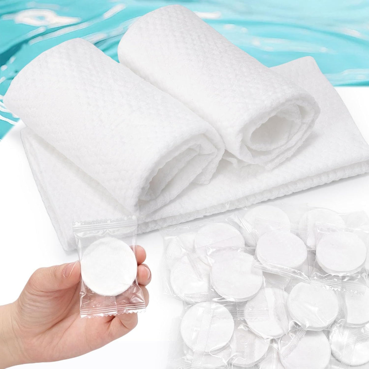 MCPINKY 42 PCS Disposable Face Towels, Compressed Towels