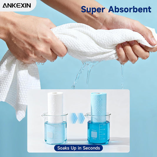 Disposable Bath Towels 6 Pack, 55" x 27.5" Thick Large Travel Towels Sets, Individually Wrapped, Portable Towels for Travel, Spa, Camping, Hotel Use