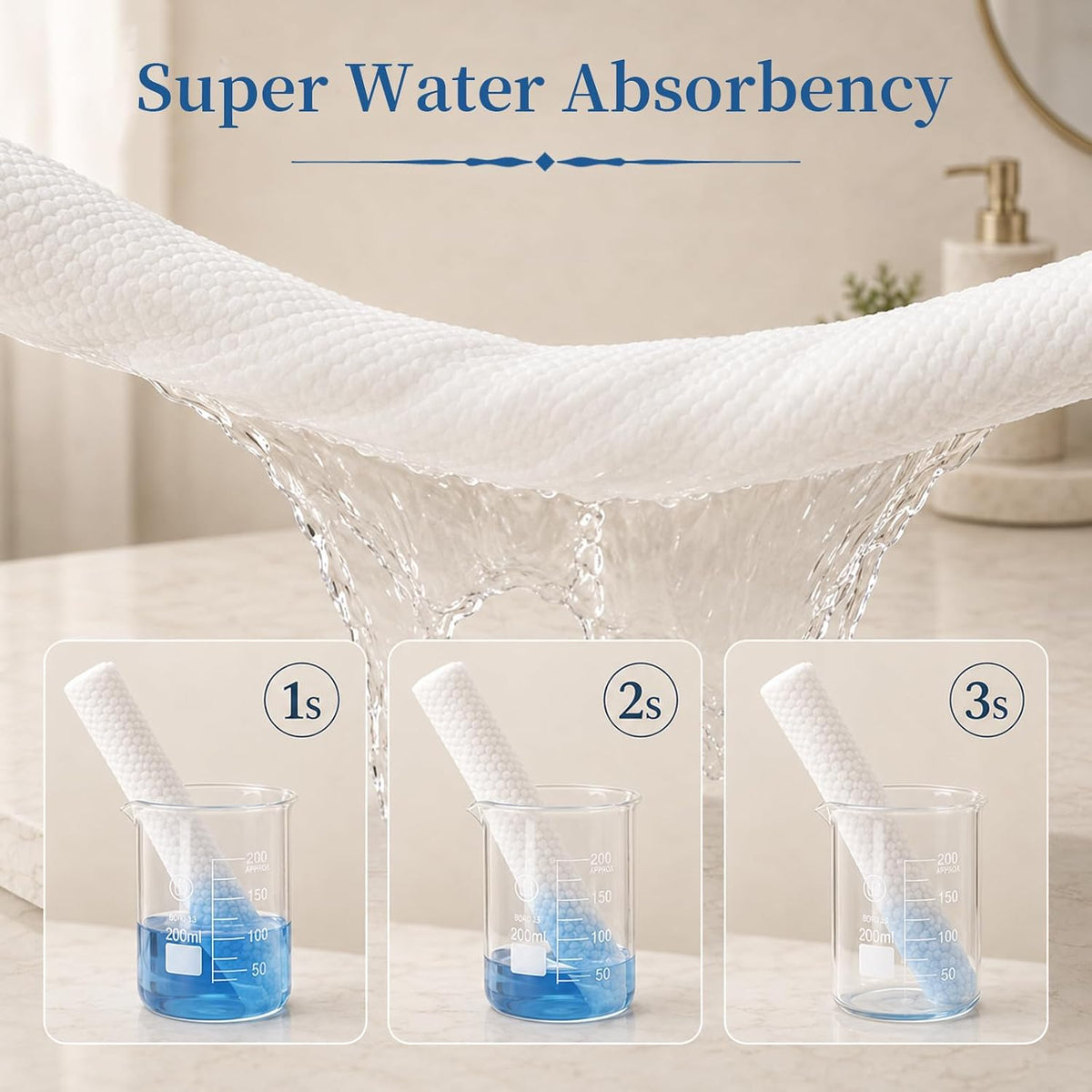 2 Pack (4 Pcs) 27''x54'' Portable Bath Towels for Travel