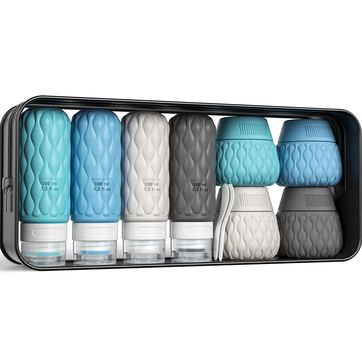 Travel Bottles for Toiletries Silicone Travel Size Containers 3.4oz 1.7oz