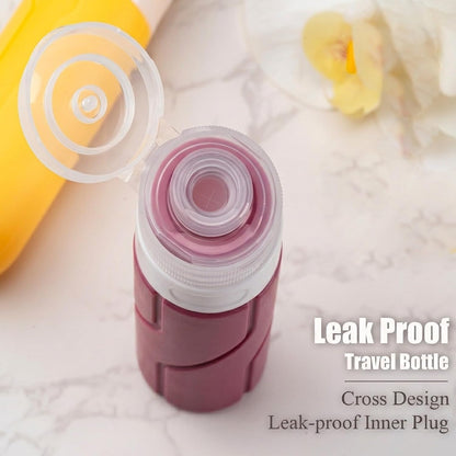 15 Pack Travel Bottles for Toiletries,Silicone Toiletry Containers,Colorful