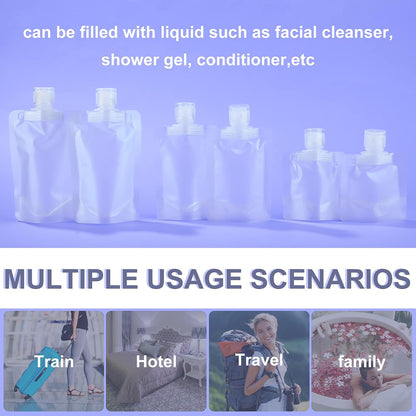 Outus 18 Pcs Travel Pouches for Toiletries, 30/50/100 ml