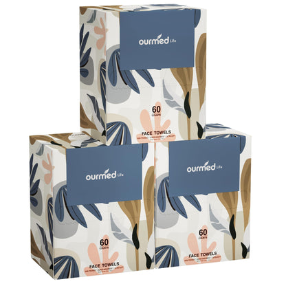 Ourmed Life Disposable Face Towels XL, Ultra Soft & Absorbent, 50 Count