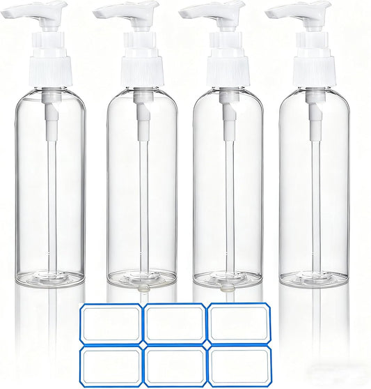DTDNZKN 4 Pack 3.4 Oz (100ml) TSA Approved Travel Pump Bottles
