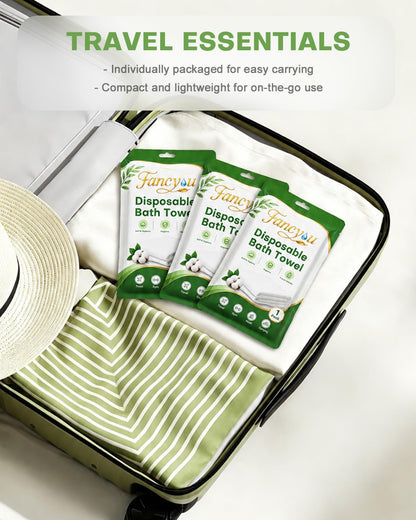 10 Pack Disposable Bath Towels Travel Towel for Body 55" x 27.5"