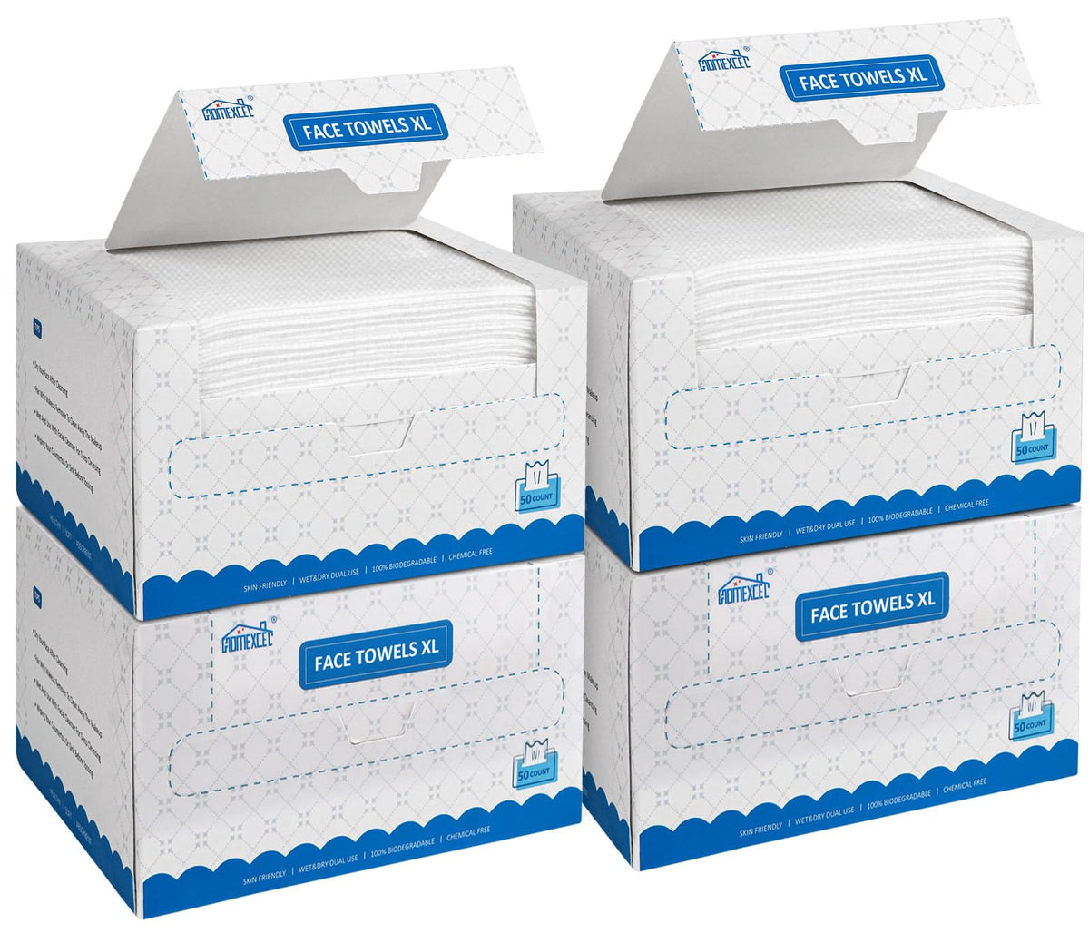 HOMEXCEL Face Towels, Disposable Face Towelette Ultra Soft & Absorbent
