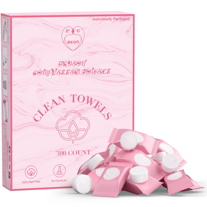 Compressed Towel Tablets, 100 Count Disposable Washcloths for Travel