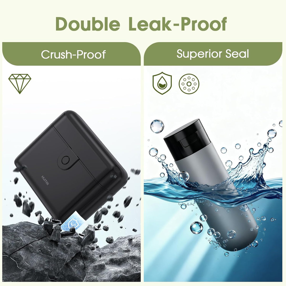 Travel Bottles TSA 4x2oz With Case Leak-Proof Black