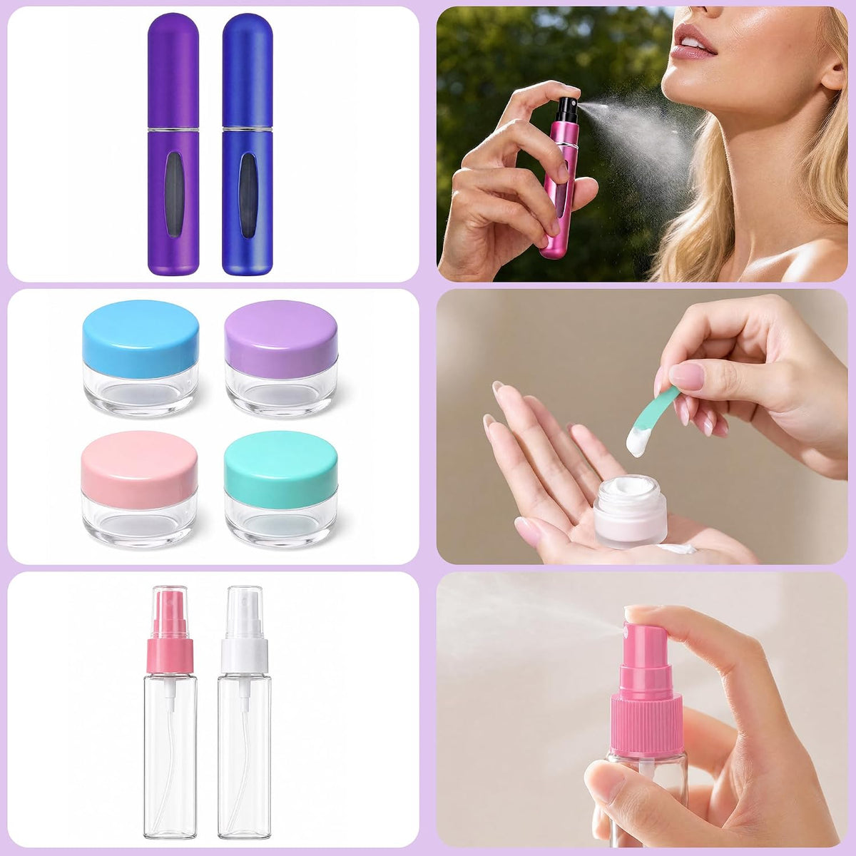 24 Pack Travel Bottles for Toiletries -TSA Approved, Leak Proof Silicone