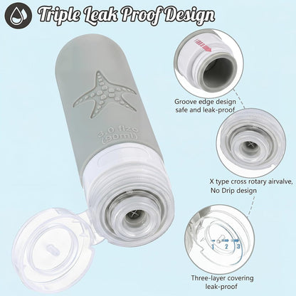 18 Pack Travel Bottles for Toiletries, Leak Proof, TSA Approved 3oz