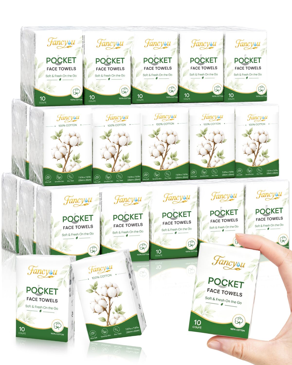 100 Count Disposable Face Towel Travel Pack Disposable Washcloths