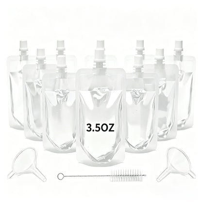 Clear Plastic Juice Bags, 50ml/1.7 oz，100 Pack Reusable Squeeze Pouches