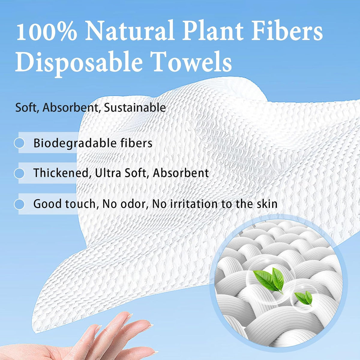 100PCS Disposable Towel, 28" ×12" Disposable Hair Towel for Spa Travel