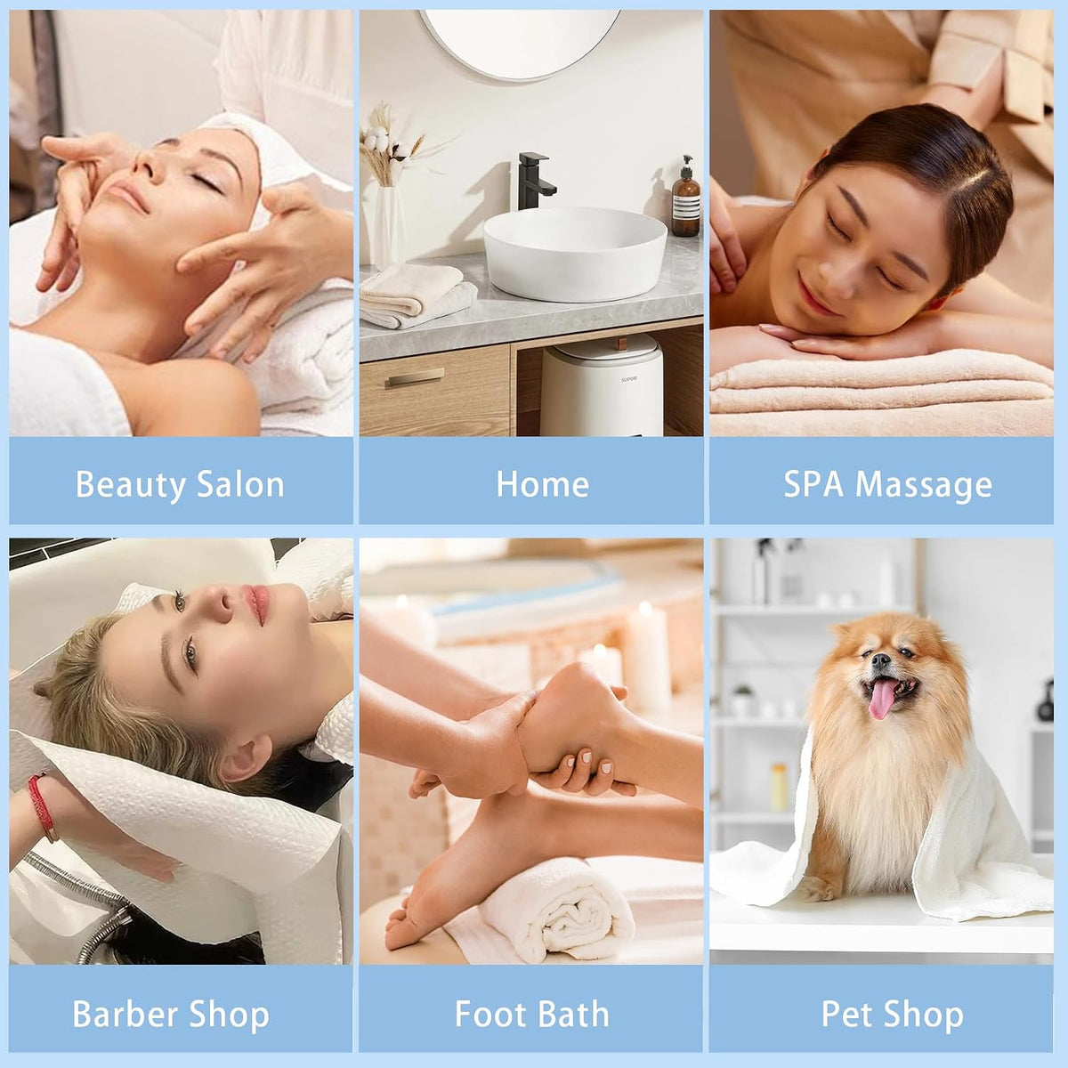 100PCS Disposable Towel, 28" ×12" Disposable Hair Towel for Spa Travel