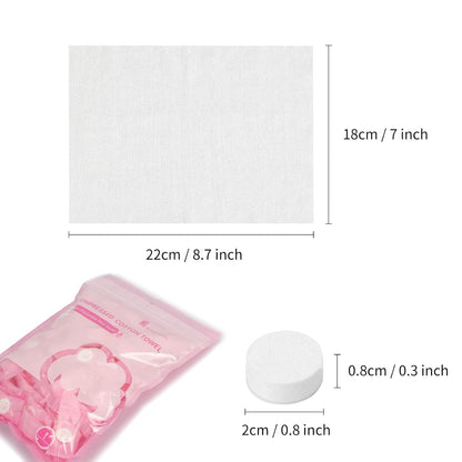 Compressed Towel Tablets- 100 PCS Disposable Portable Face Towels,8.7x 8 in