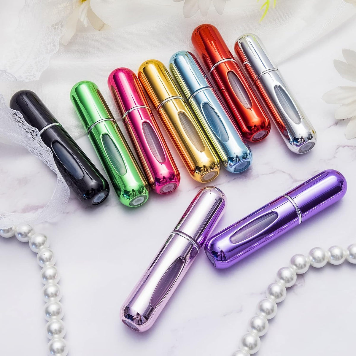 Yamadura Mini Refillable Perfume Portable Atomizer Bottle Refillable Perfume Spray, Refill Pump Case for Traveling and Outgoing (5ml, 4 Pack) 4