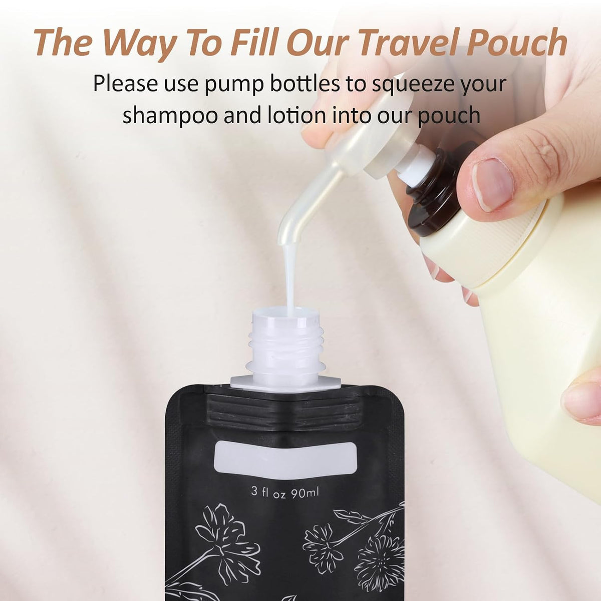 PACKISM 12 Pack Travel Pouches for Toiletries - 90ml 3 oz Liquid Containers