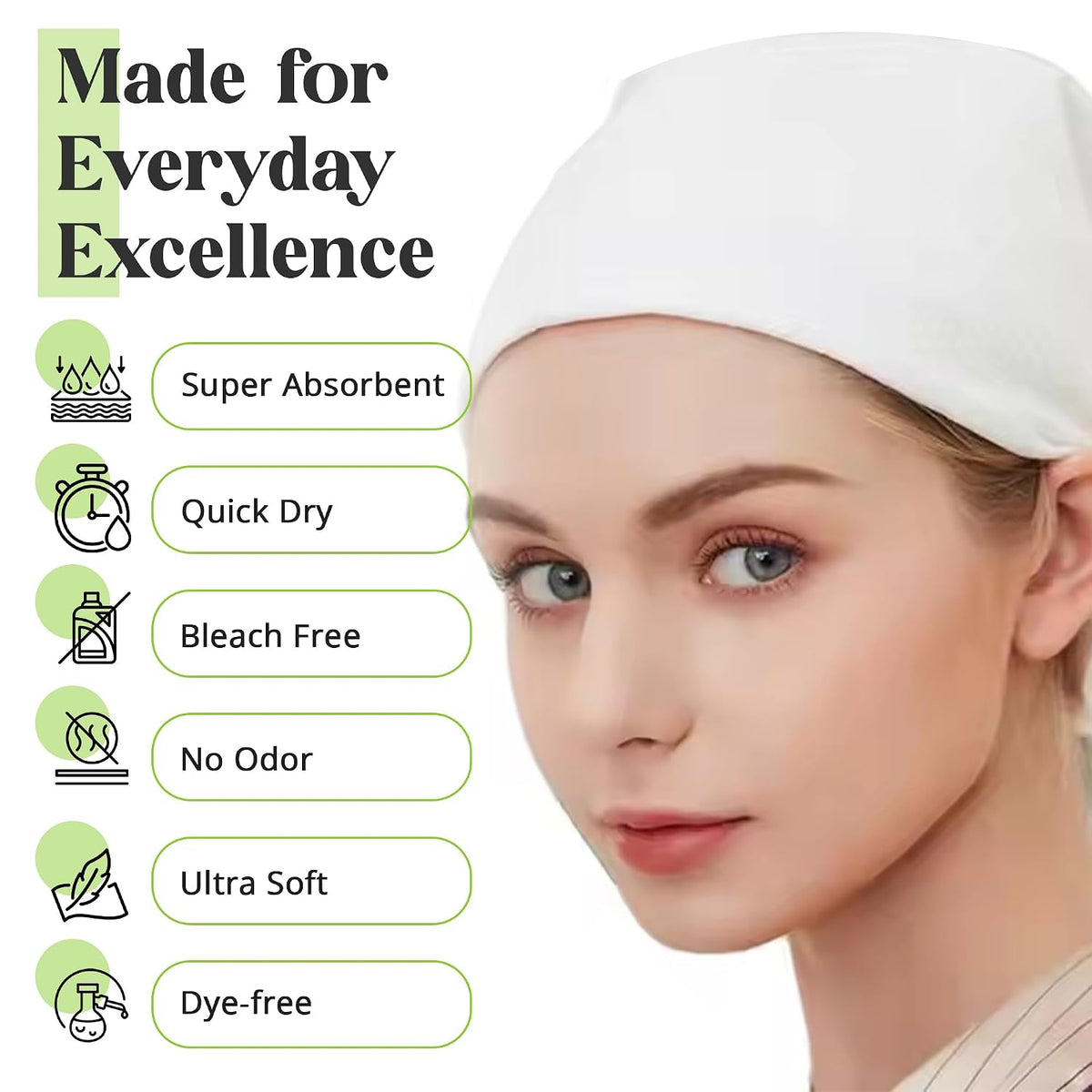DAVELEN Disposable Large Luxury Towels (50-Count) Spa and Salon Quality Softness for Guests, Clients | Hair, Face, Body Use | Luxurious Comfort, Ecofriendly (050, 32x16 inches)