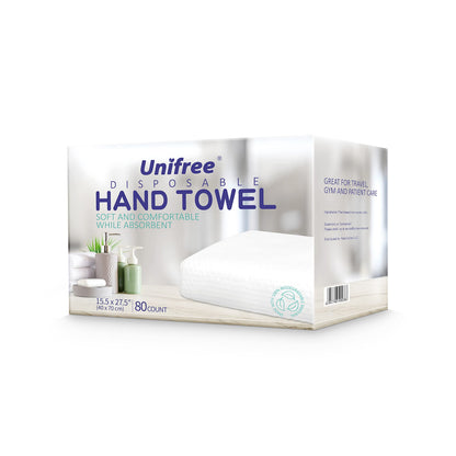 Unifree Disposable Bath Towels 丨Camping Towel I Gym Towel I Barber Towel 20 Count, Individually Packed, Large Size 27.5 by 55 inches (27.5“x55”)