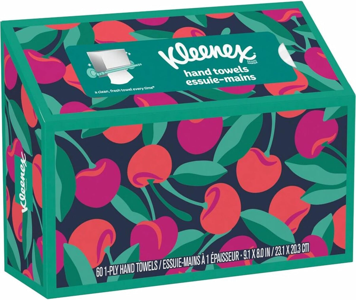 Kleenex Hand Towels, Single-Use Disposable Paper Towels, 1 Box, 60 Towels Total