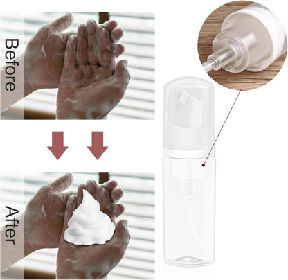[2Pcs] 2oz Plastic Foam Pump Bottle, Empty Bottle Travel Foaming Dispenser