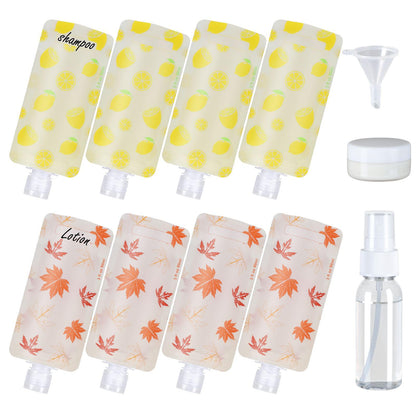 PACKISM 12 Pack Travel Pouches for Toiletries - 90ml 3 oz Liquid Containers
