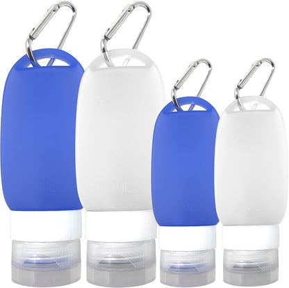 Cruise On Silicone Travel Bottle Set, TSA-Approved, Leak-Proof, 4-Piece