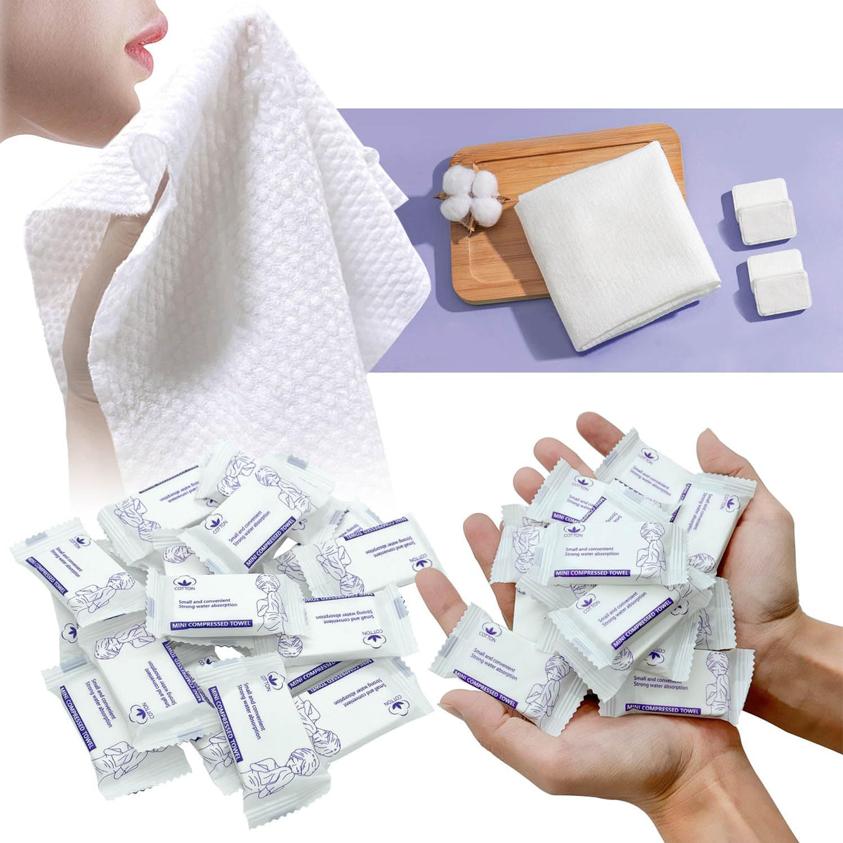 10 Pack Disposable Bath Towels for Travel Compressed Towels Large 55''X28''