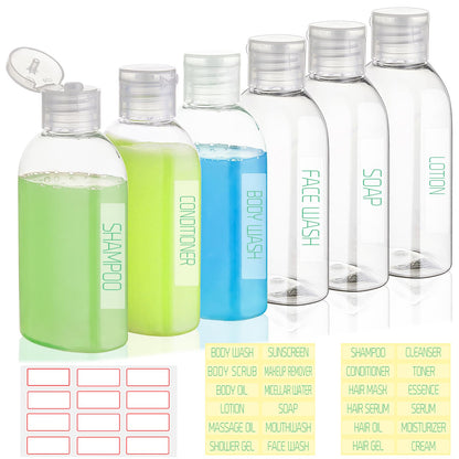 Travel Bottles for Toiletries 5 Pack 2oz TSA Approved Squeeze Bottle